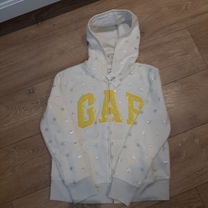 Fleece hoodie with silver stars, sz 12 NWT